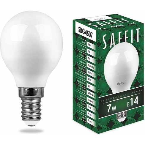 Светодиодная лампа SAFFIT E14 7W 4000K