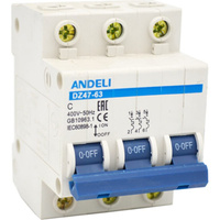Автоматический выключатель ANDELI DZ47-63