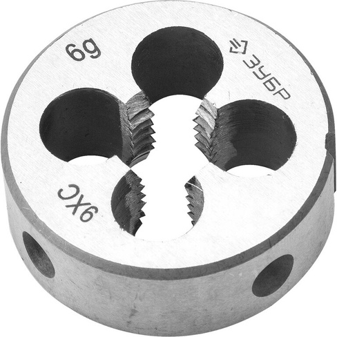 Круглая ручная плашка для нарезания метрической резьбы ЗУБР М5x0,8