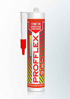 Герметик силикатный термостойкий PROFFLEX жаропрочный 280ml