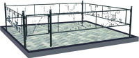 Оградка на могилу металлическая № 14 с калиткой 3х2,5 м