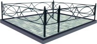 Оградка на могилу металлическая № 21 с калиткой 3х2,5 м