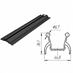 Уплотнитель нижний для секционных ворот