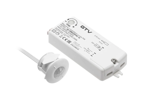Выключатель бесконтактный PIR 230V, максимально 250 Вт, кабель 2 м, белый