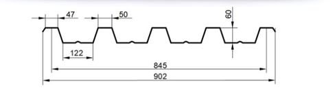 Профнастил Н-60 оцинкованный 0.5