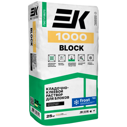 Клей для блоков EK 1000 BLOCK 25кг