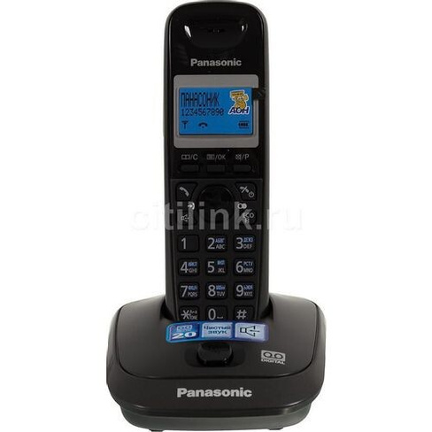 Радиотелефон Panasonic KX-TG2521RUT, темно-серый металлик