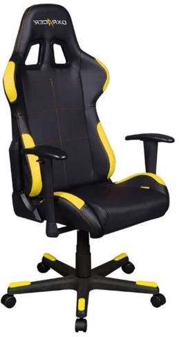 Кресло игровое DXRacer FE08 Экокожа черно-желтая (NY)