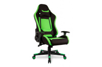 Кресло игровое College BX-3760 Black/Green Черная ткань/Ткань зеленая