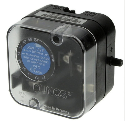 Реле давления воздуха с контрольной кнопкой Dungs LGW 3 A2P Ag-PG-MS3-V0 st-se 1P