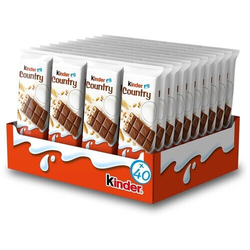 Шоколад Kinder Chocolate молочный со злаками, 40 шт по 23,5г