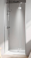 Дверь в нишу Kermi LIGA c непод. сегментом LI SFR 1200x2000, глянцевое серебро+ прозрачное стекло с Kermiclean (LI SFR 1