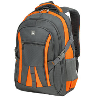 Рюкзак BRAUBERG DELTA универсальный 3 отделения серый/оранжевый SpeedWay 2 46х32х19 см 224448