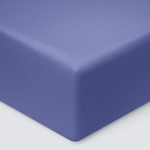 Простыня на резинке Моноспейс цвет: синий (160х200)