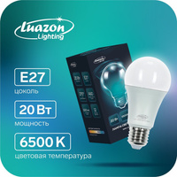 Лампа cветодиодная luazon lighting, a60, 20 вт, e27, 1620 лм, 6500 к, холодный белый Luazon Lighting