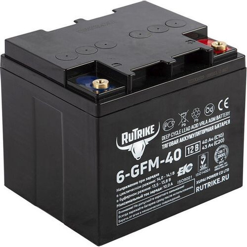Аккумуляторная батарея для ИБП RUTRIKE 6-GFM-40 12В, 43Ач [23278]