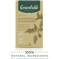 Чайный напиток Greenfield Lemongrass & Schisandra в пирамидках, 20 пак.