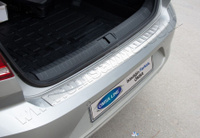 Накладка на задний бампер матовая Omsa сталь VW Passat B8 2015+ SD