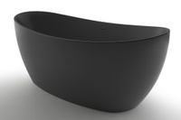 Ванна акриловая Azario GLASGOW 1800х800х665, свободностоящая, в комплекте с сифоном и металлической рамой, цвет черный