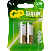 Батарейка GP Super AA (LR6) алкалиновая 2 шт. GP 15A CR2 SUPER БЛИСТЕР 2 ШТ нет