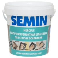 Шпаклёвка полимерная влагостойкая Semin Hercule 1.5 кг SEMIN