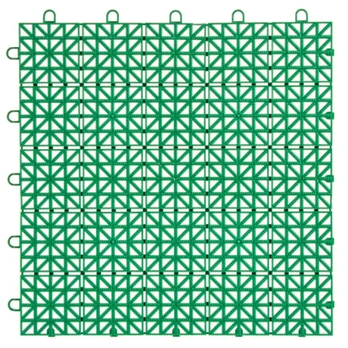 Покрытие садовое из ЭКО-пластика, 34x34 см, цвет зелёный/терракот, 9 шт. Без бренда None
