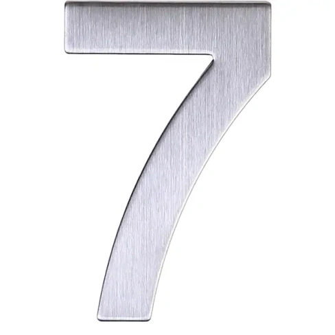 Цифра «7» самоклеящаяся 95х62 мм нержавеющая сталь цвет серебро LARVIJ None