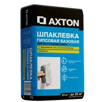 Шпаклёвка гипсовая базовая Axton 25 кг AXTON Гипсовая базовая