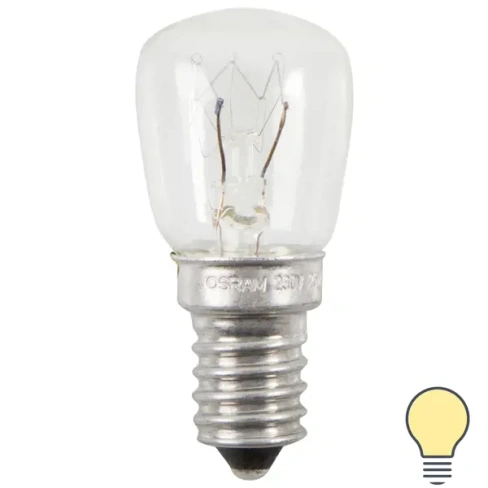 Лампа накаливания для холодильника Osram трубчатая T26/57 E14 25 Вт свет тёплый белый OSRAM None