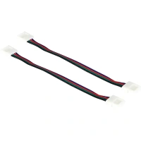 Коннекторы для RGB светодиодной ленты 5050 12-24 В 10 мм IP20 2 клипсы с проводами, контакты по центру APEYRON None