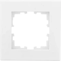 Рамка для розеток и выключателей Lexman Виктория плоская 1 пост цвет белый LEXMAN