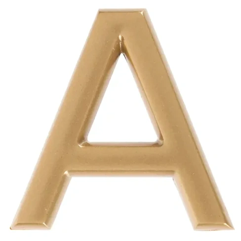 Буква «А» Larvij самоклеящаяся 40x32 мм пластик цвет матовое золото LARVIJ None