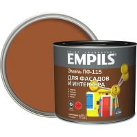 Эмаль ПФ-115 Empils PL глянцевая цвет коричневый 2.5 кг EMPILS None
