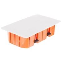 Распределительная коробка скрытая TDM СП 172х96х45 мм 10 вводов IP20 цвет оранжевый None