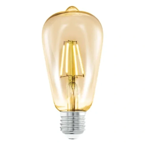 Лампа светодиодная филаментная диммируемая Eglo ST64 E27 4 Вт 220 Лм свет янтарный EGLO None