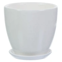 Горшок цветочный Колор Гейм ø12 h11 см v0.8 л керамика белый Без бренда Горшок керамический Колор гейм