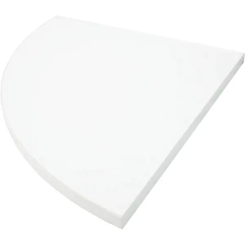 Полка мебельная закруглённая секторальная 35x35x1.6 см ЛДСП цвет белый премиум Без бренда Полка ЛДСП угловая закруглённа