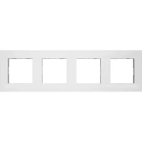 Рамка для розеток и выключателей Legrand Structura 4 поста, цвет белый LEGRAND