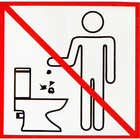 Наклейка «Не бросать в туалет» 100х100 мм полиэстер DUCKANDDOG НАКЛЕЙКА 10Х10 НЕ БРОСАТЬ В ТУАЛЕТ