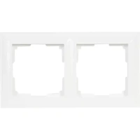 Рамка для розеток и выключателей Werkel Fiore 2 поста, цвет белый WERKEL Рамка на 2 поста серии Fiore