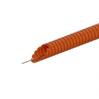 Труба гофрированная Экопласт D20 мм 50 м ПНД легкая с протяжкой цвет оранжевый ЭКОПЛАСТ Гофрированная труба для кабеля