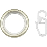 Кольцо с крючком металл цвет сталь матовая, 2 см, 10 шт. Без бренда None