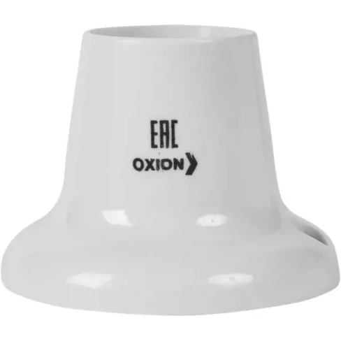 Патрон-стойка пластиковая E27 Oxion прямая цвет белый OXION PVC-H005WH-E27
