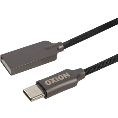 Кабель Oxion USB-Type-C 1 м цвет черный OXION OX-SC034T-BK