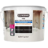 Лак для стен и потолков Luxens акриловый цвет палисандр полуглянцевый 2.5 л LUXENS None