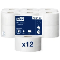 Туалетная бумага в мини-рулонах Tork T2 200 м, 12 рулонов TORK Tork туалетная бумага в мини рулонах