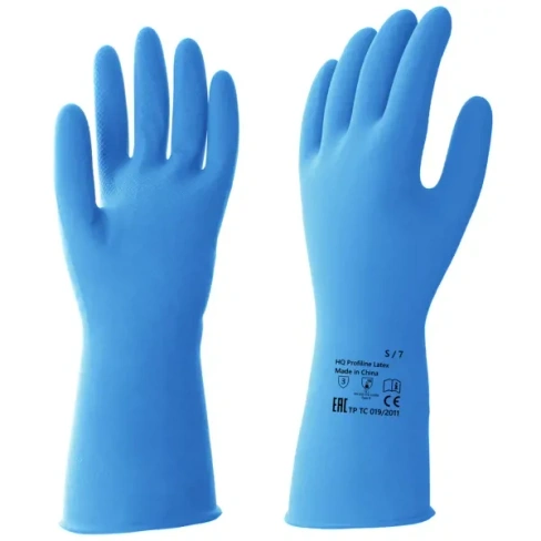 Перчатки латексные HQ Profiline размер M цвет синий PROFILINE перчатки СИЗ класс 1