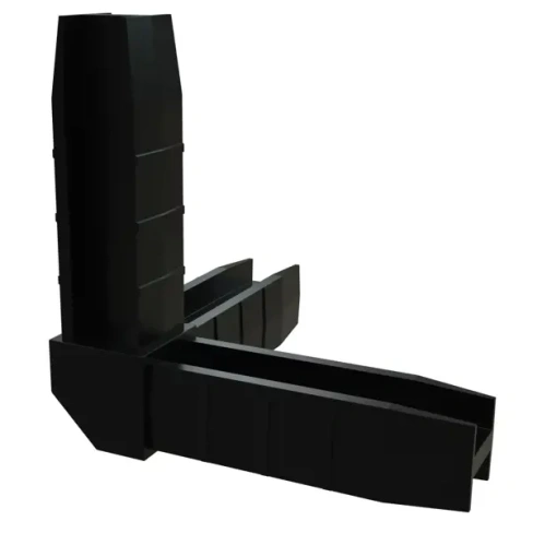 Соединитель пластиковый Bevel для трубы 15х15 мм, 3-палый, Т-образный, цвет черный Без бренда Коннектор 3 "BEVEL", черны