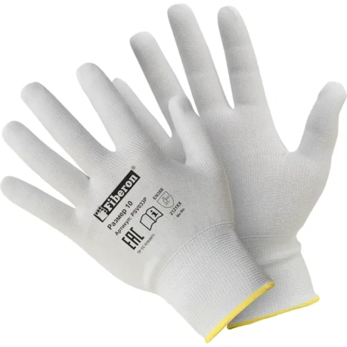 Перчатки рабочие тонкие для поклейки обоев нейлоновые размер 10 Без бренда нейлоновые перчатки
