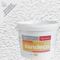 Краска фактурная Bayramix Sandeco с эффектом песка цвет белый 15 кг BAYRAMIX None
